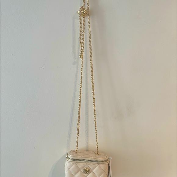 white cute mini square bag the cute ball belt chain can be adjusted in length - Picture 5 of 5